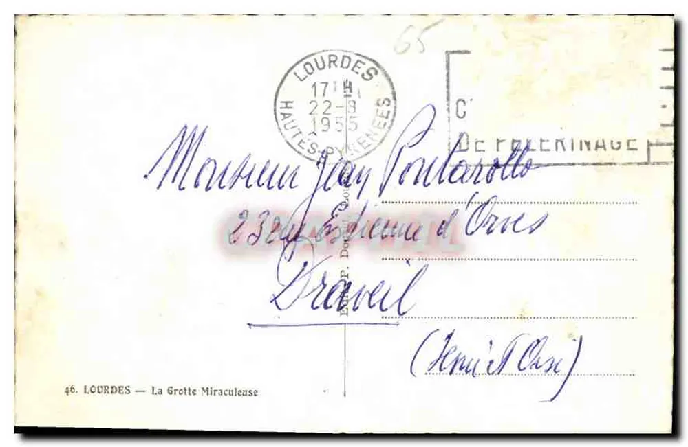 A Gruta de Lourdes — A Gruta Miraculosa — editor 46. LOURDES - Verso
