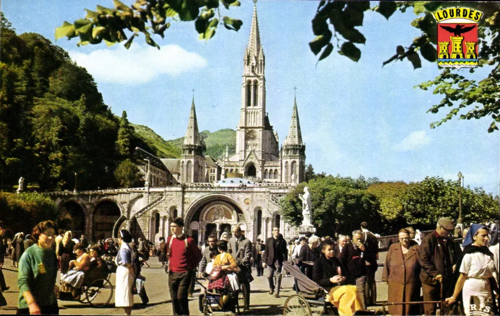 Lourdes — Basilika Notre-Dame — Verlag A. Doucet, Nr. 64 - Vorderseite