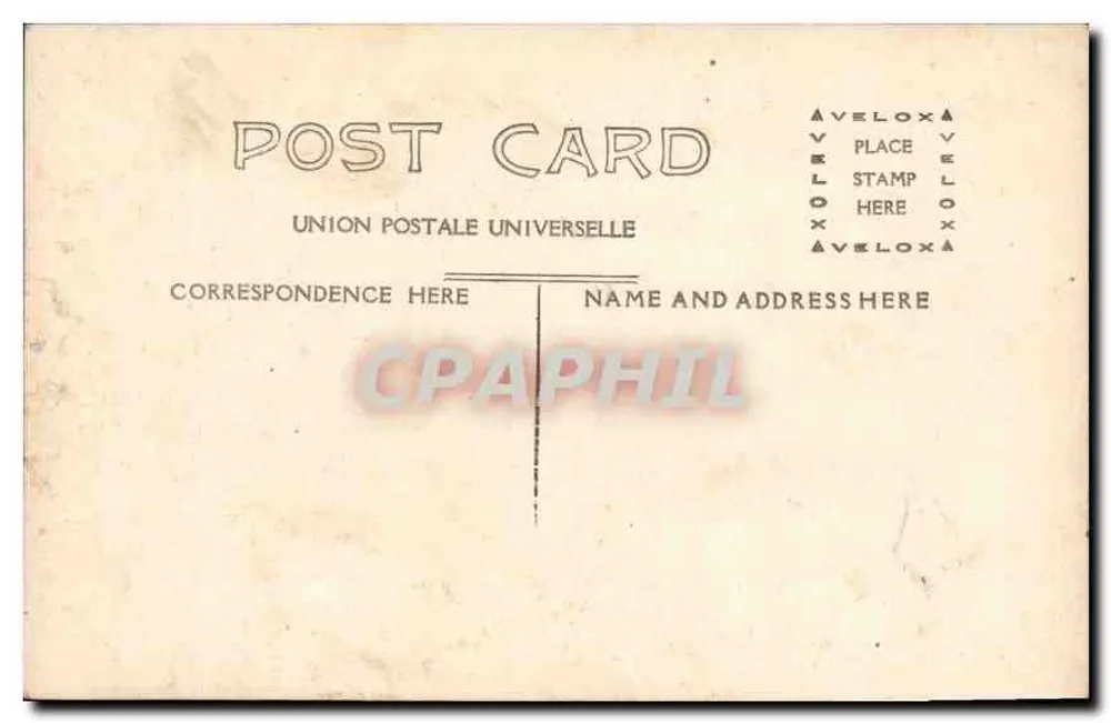 Zwei Inder — Berglandschaft — Universal Postal Union - Rückseite