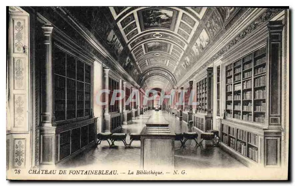 Castelo de Fontainebleau — A Biblioteca — N.G. n°78 - Frente