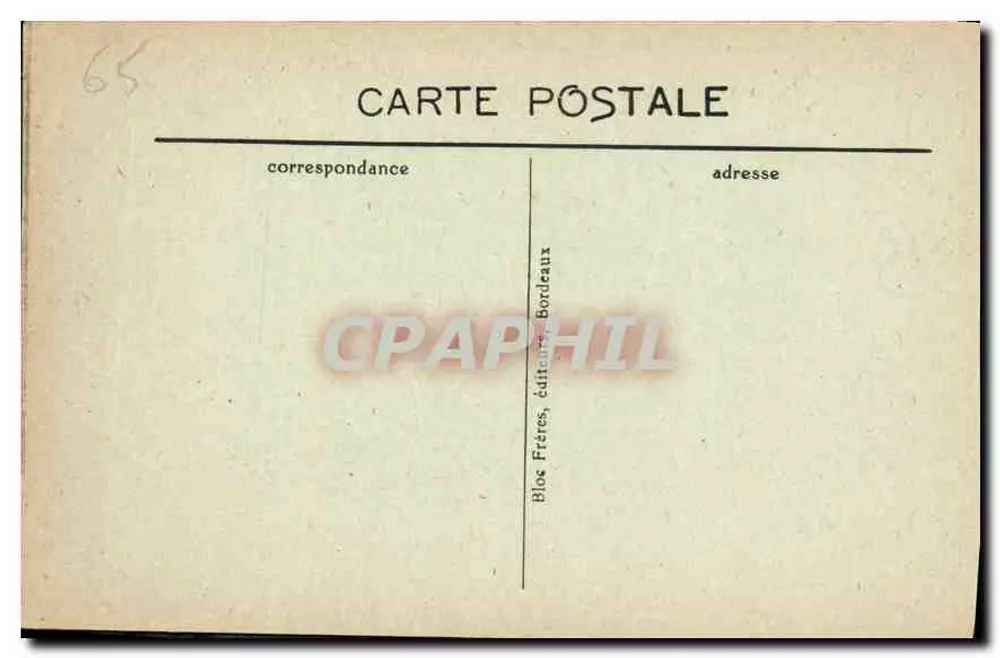 Arredores de CAUTERETS — A Vale de Lutour — Bloc Frères, editores, Bordeaux - Verso