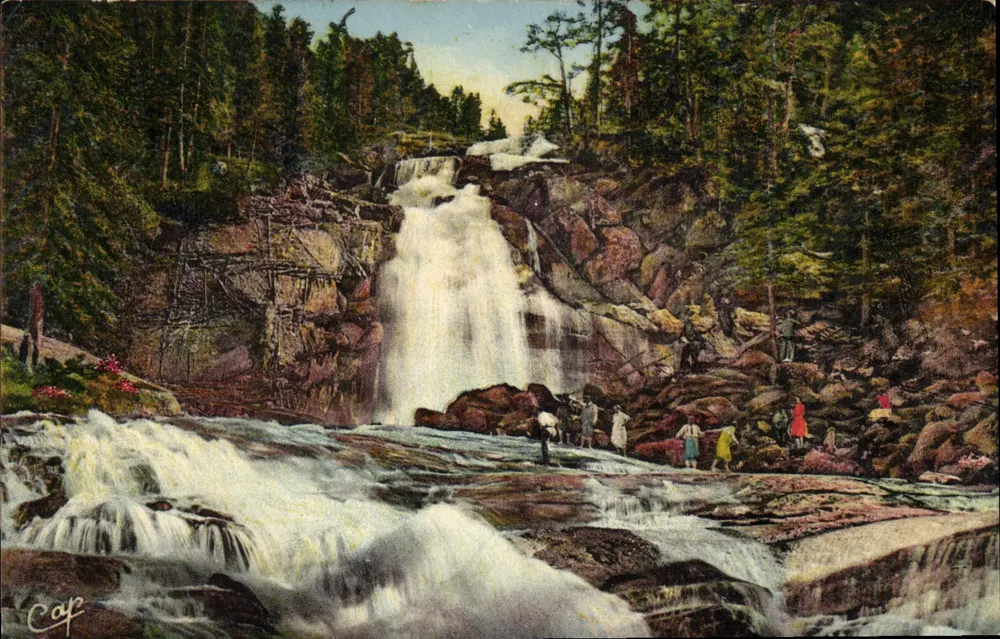 Waterfall van de Brug van Spanje — Cauterets — C° des Arts Photomécaniques - Voorkant