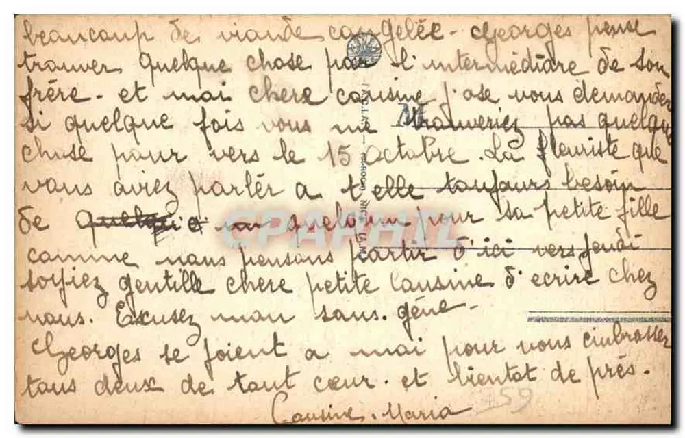 Cauterets — Cachoeira do Pont d'Espagne — editor não identificado, n° de série 3749 - Verso