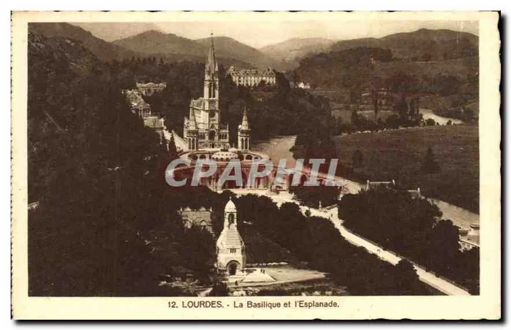 Lourdes - A Basílica e a Esplanada — Compagnie Maïenne des Arts Historiques, n°12 - Frente