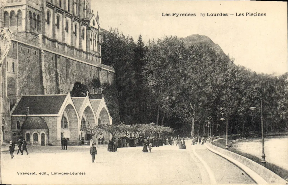 Os Pirineus 57 Lourdes — As Piscinas — Sireygeol, editor, Limoges-Lourdes - Frente