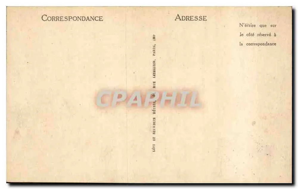 Castelo de Pierrefonds — A Sala dos Duques — Editor Léte e Neudoin Réuns, Imp. Rue Laxellier, Paris - Verso