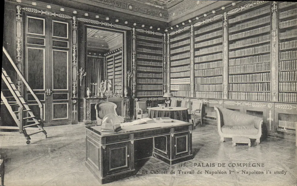 Schloss Compiègne — Studierzimmer von Napoleon I. — Verlag: A. Boudin - Versailles - Vorderseite