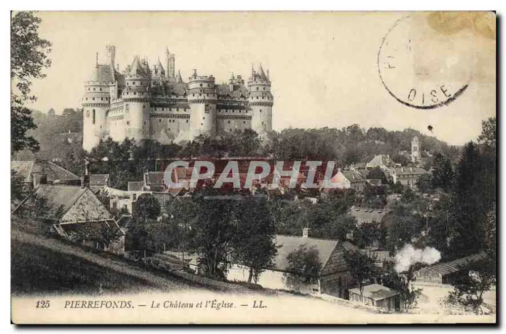Pierrefonds — O Castelo e a Igreja — LL. — n°125 - Frente