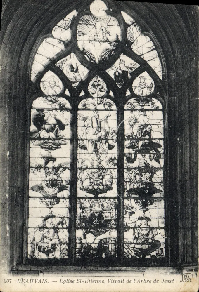 Beauvais — Kirche St-Etienne. Jesse-Baum-Glasfenster - Vorderseite