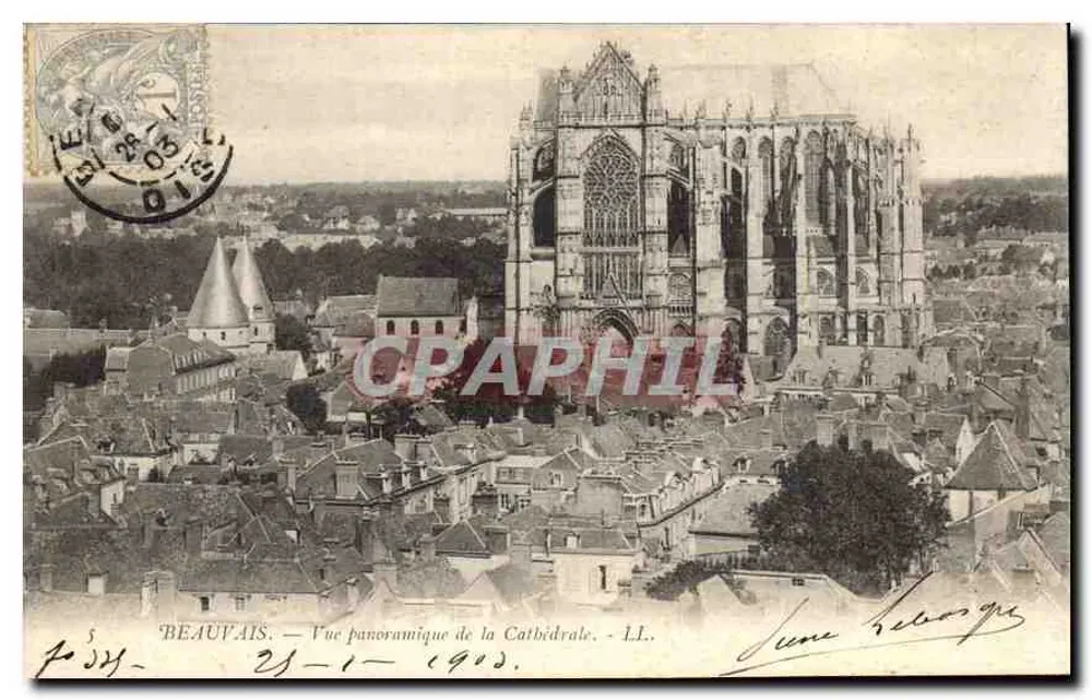 Beauvais — Panoramablick auf die Kathedrale — LL. - Vorderseite