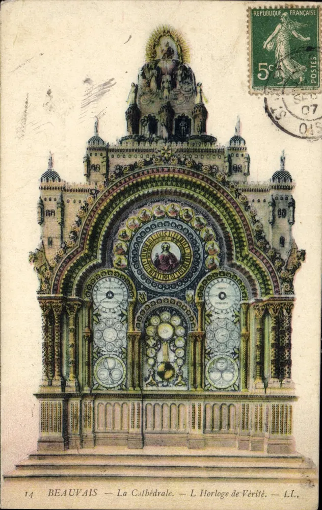 Beauvais — Die Kathedrale — Die Uhr der Wahrheit — LL. n°14 - Vorderseite