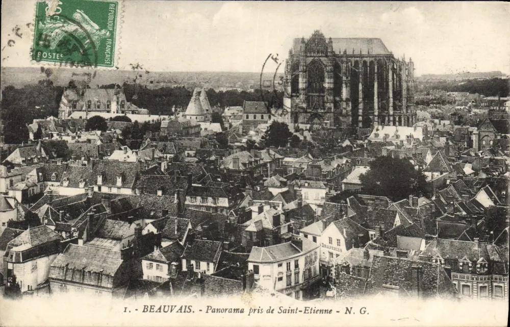 Beauvais - Panorama tirado de Saint-Étienne - N.G. - Frente