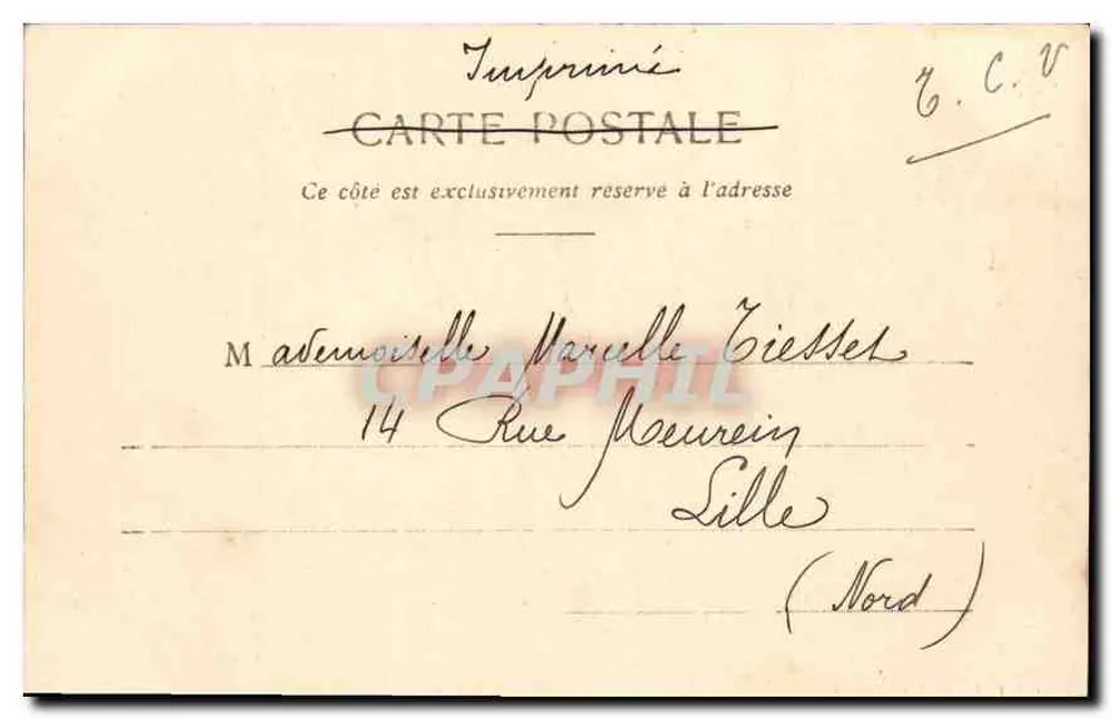 Schloss Fontainebleau — Fontaine du Jardin de Diane — Verlag Heuris Defers, Nr. 58 - Rückseite