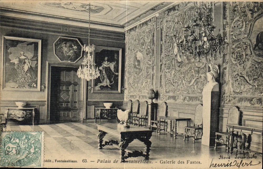 Palast von Fontainebleau — Galerie der Fastes — Verlag Fontainebleau. 63. - Vorderseite