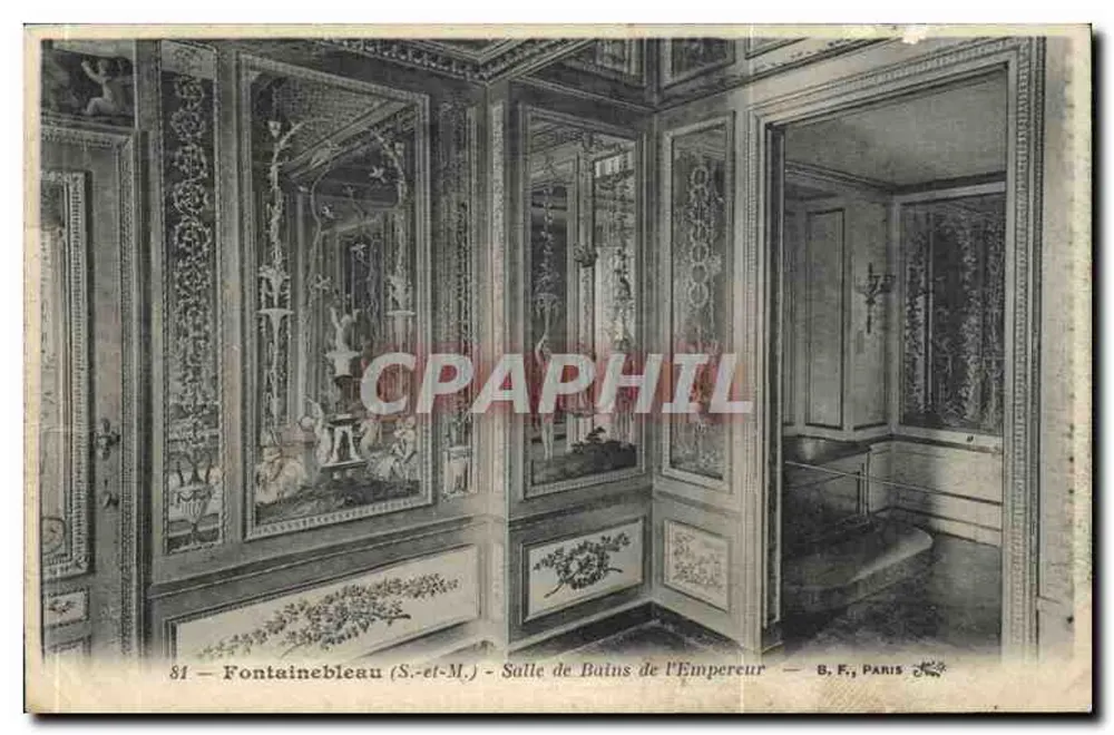 Fontainebleau (S.-et-M.) - Badezimmer des Kaisers — S. F., Paris - Vorderseite