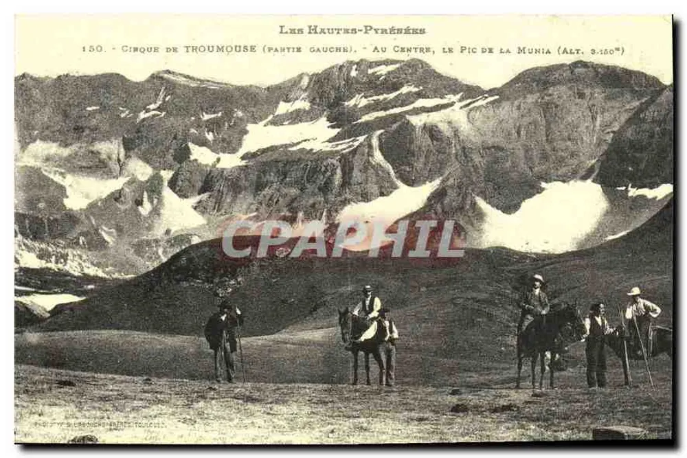 Cirque de Troumouse (linker Teil) — In der Mitte, der Pic de la Munia (Höhe 3.160 m) — Édito-Service S.A. n° 150 - Vorderseite