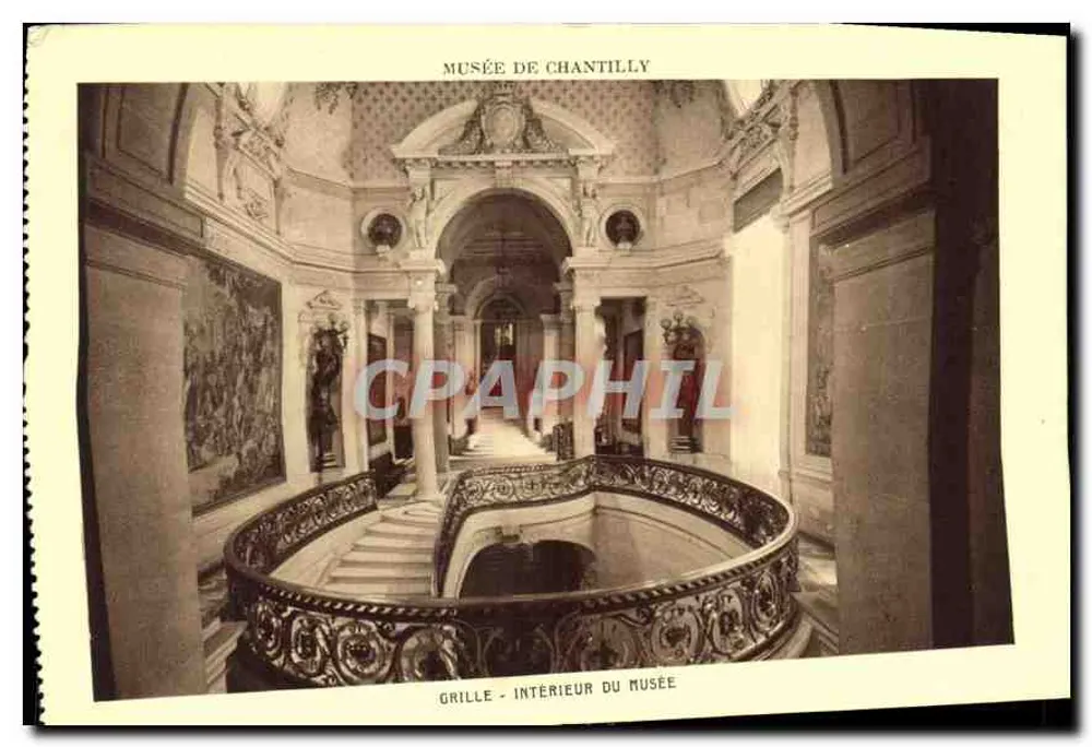 Interior do Museu de Chantilly — Grade — editor Billaun & Cie, Paris - Frente