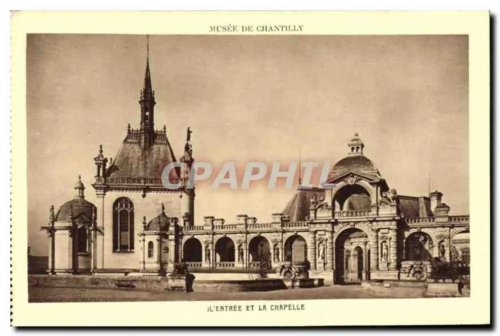 Museu de Chantilly — A entrada e a capela — Braun & Cie, Paris - Frente