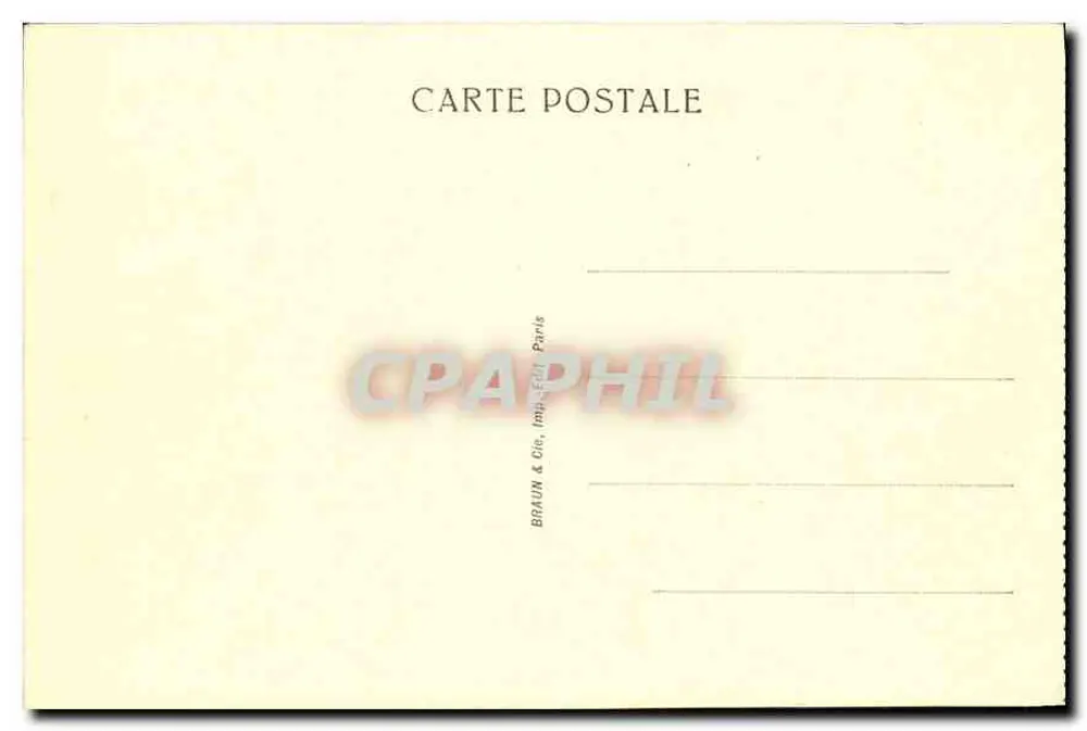 Museu de Chantilly — O Grand Parterre — Braun & Cie, Paris - Verso