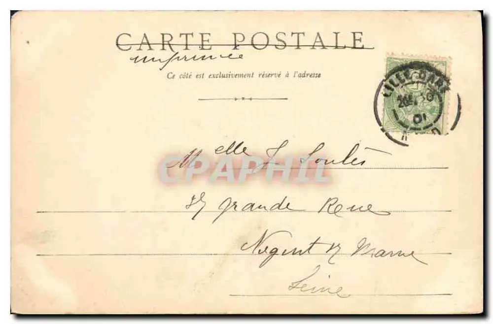 Palácio Rameau — Lille — editor desconhecido - Verso