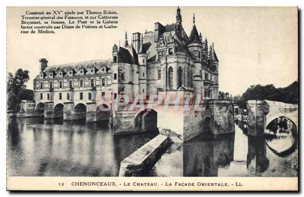 Chenonceaux - O Castelo - A Fachada Oriental - LL - Frente