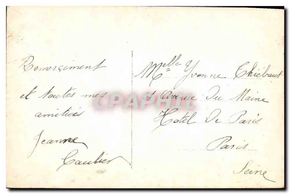 Liebendes Paar — Sainte-Catherine — Unbekannter Verlag, Seriennummer 1859/1 - Rückseite