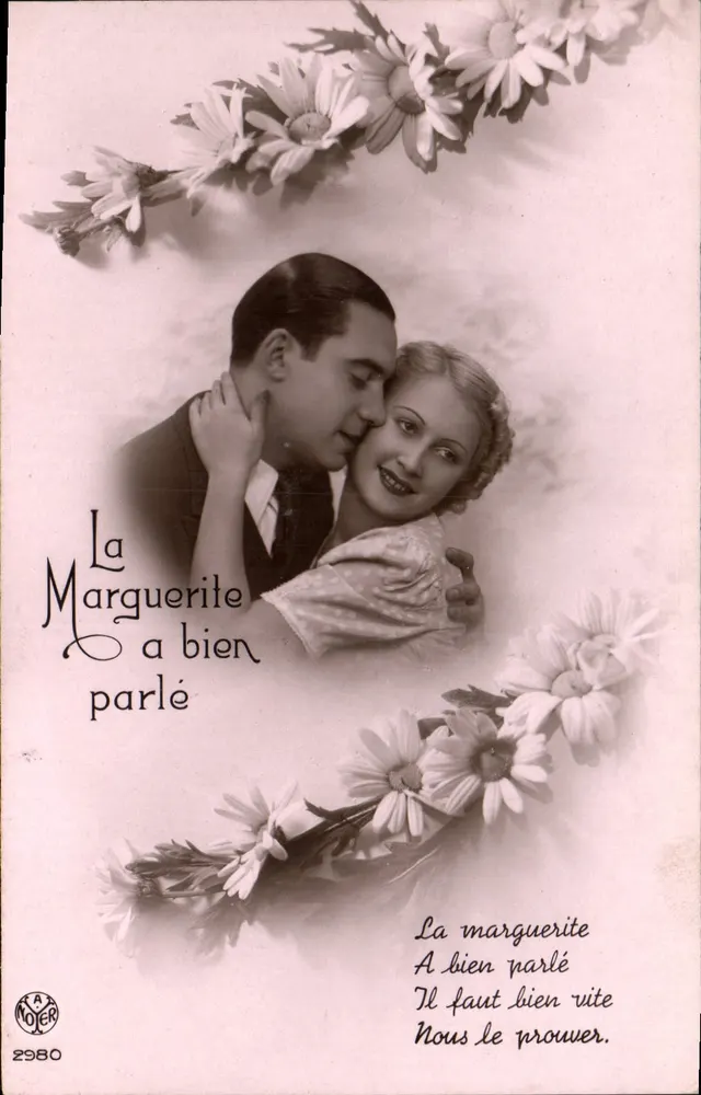 Liebespaar — La Marguerite a bien parlé — Verlag Noyer, Nr. 2980 - Vorderseite