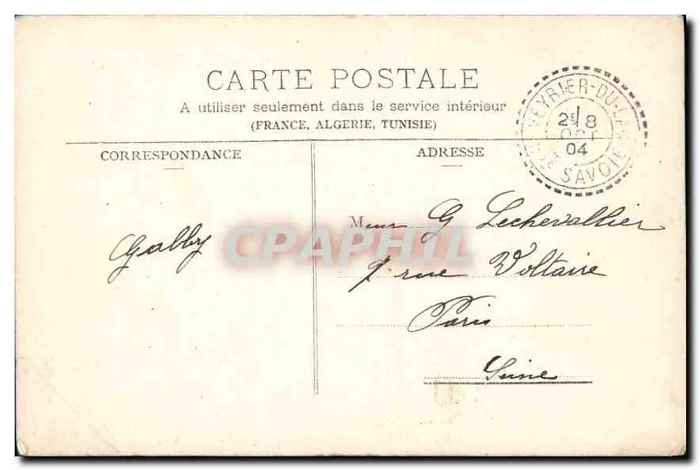 Chamonix - A Gruta do Mt. Blanc — A. Gabet, Annecy, n°440 - Verso