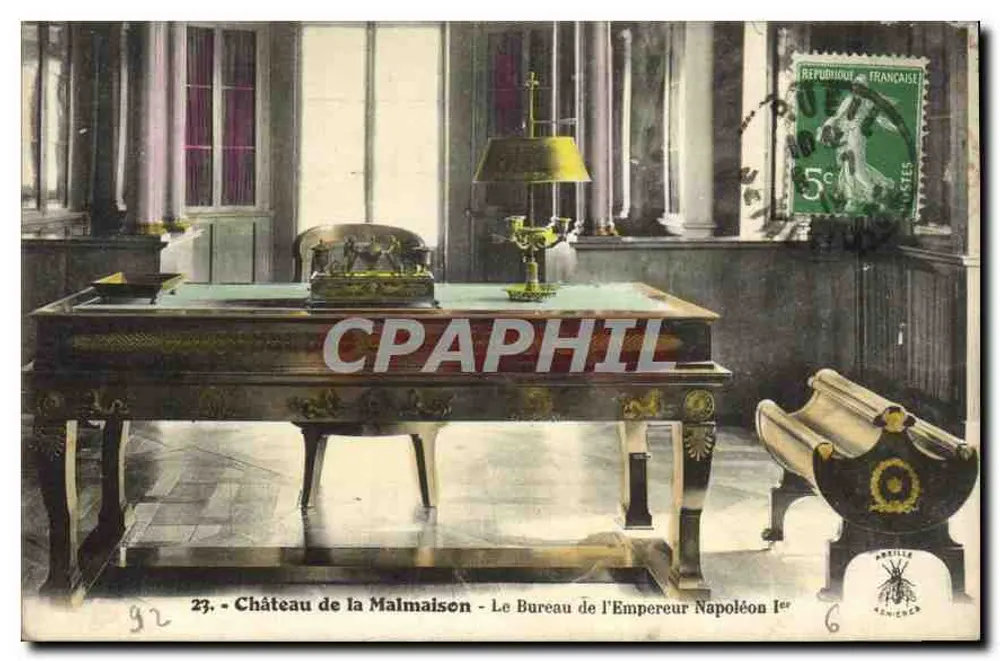 Château de la Malmaison - Das Büro des Kaisers Napoleon I. — Verleger Martille, Nr. 23 - Vorderseite