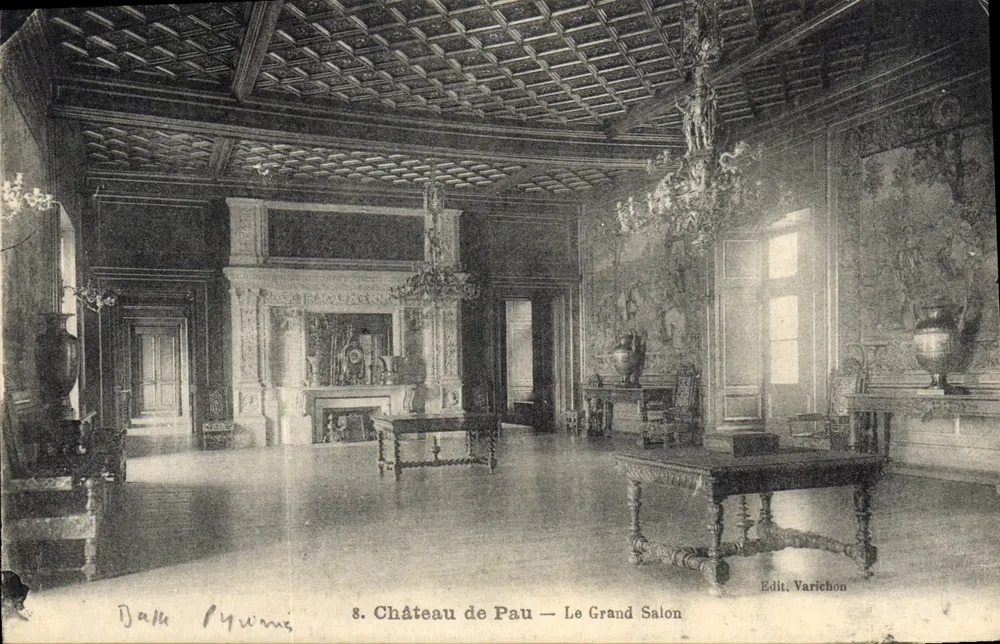 Castillo de Pau — El Gran Salón — Edit. Varichon - Anverso