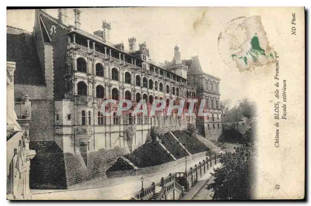 Château de Blois — Flügel von François I — Äußere Fassade — ND Fotografie - Vorderseite