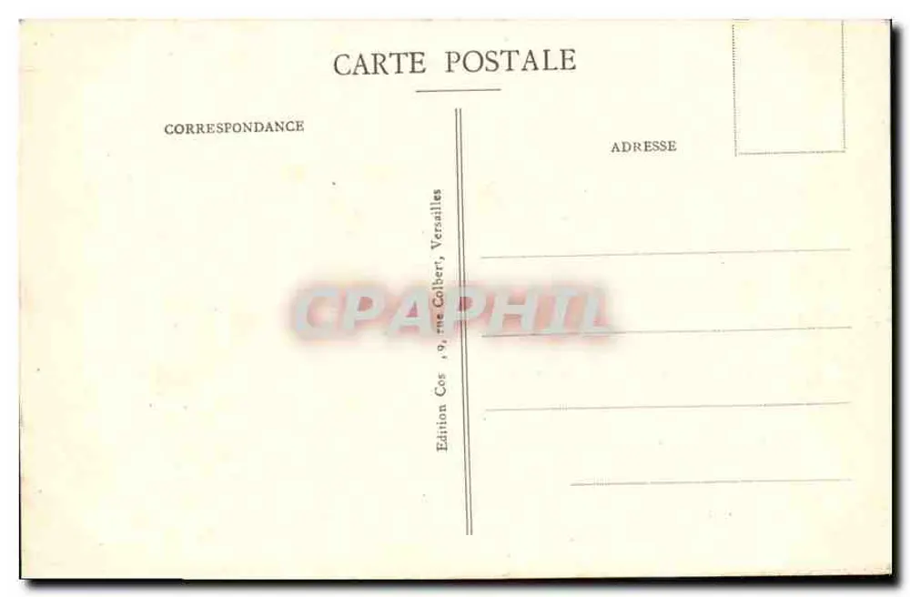 Versailles - O Bassin das Rocailles — Edição Cos, 9, rue Colbert, Versailles - Verso