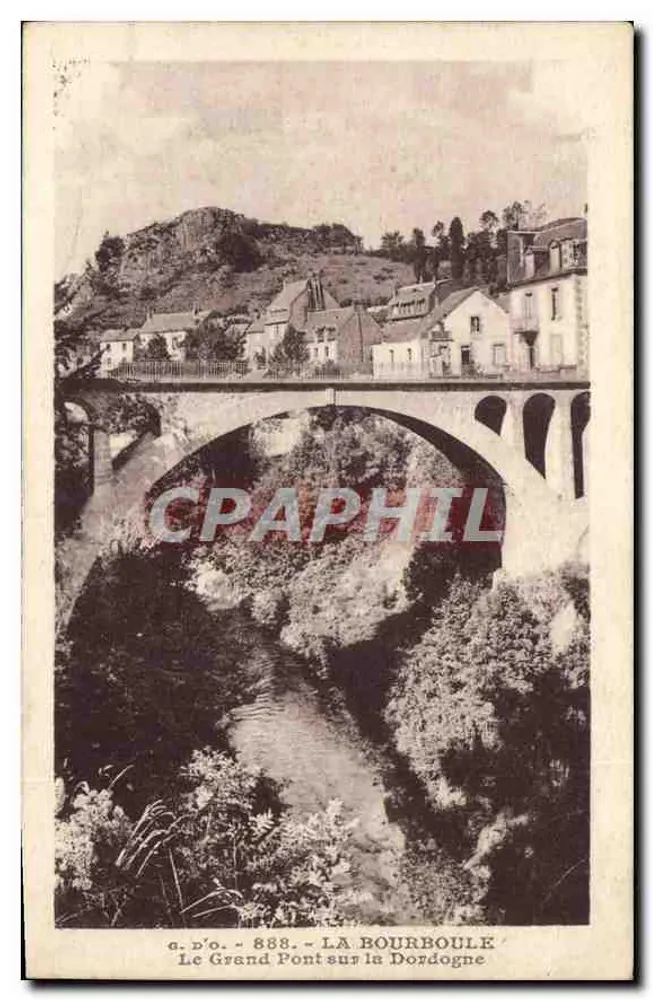 La Bourboule — Der Große Brücke über die Dordogne — J. Gouttfarges, P.-de-B. - Vorderseite