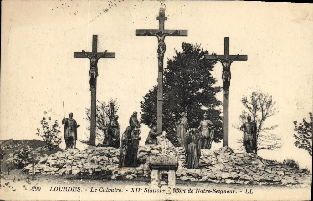 Lourdes - Le Calvaire - XII. Station - Tod unseres Herrn - LL - Vorderseite
