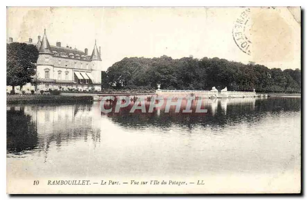 Rambouillet — Der Park — Blick auf die Insel Polager — LL - Vorderseite