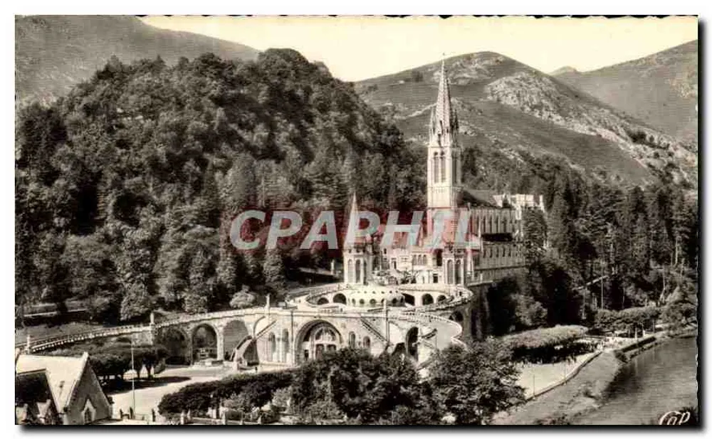 Lourdes — A Basílica e o Gave — Cie des Arts Photomécaniques, Paris-19 - Frente