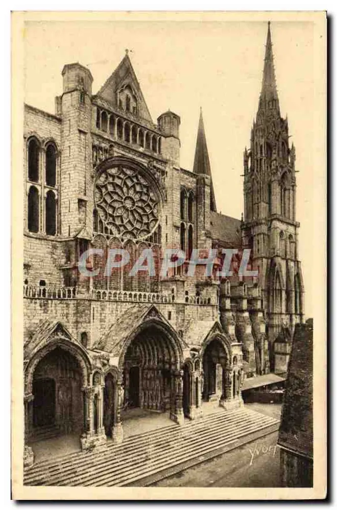 Chartres - O Portal Norte e a Flecha — Edições d'Art YVON, Paris - Frente