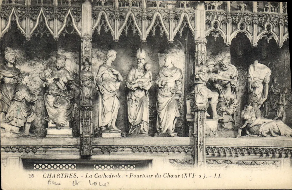 Chartres - De Kathedraal - Perimeter van het Koor (16e eeuw) - J.L. - Voorkant