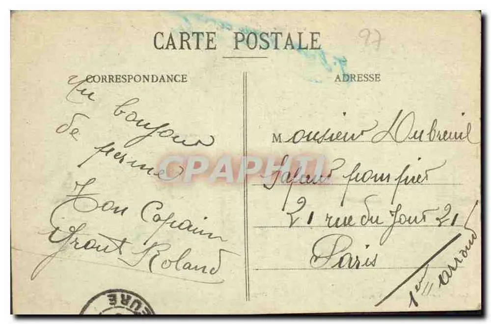 Ansicht von Château-Gaillard und Petit-Andely — Verlag: Imprimerie de la Loire, Nr. 97 - Rückseite