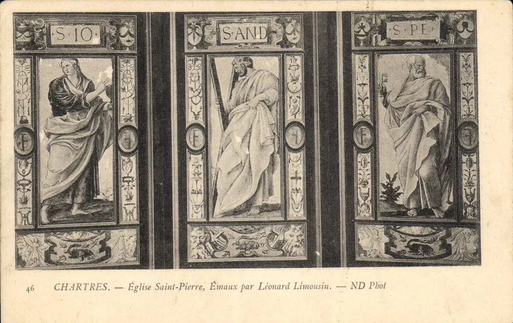 Chartres — Kirche Saint-Pierre, Emaille von Leonard Limousin — Nr. 46 - Vorderseite