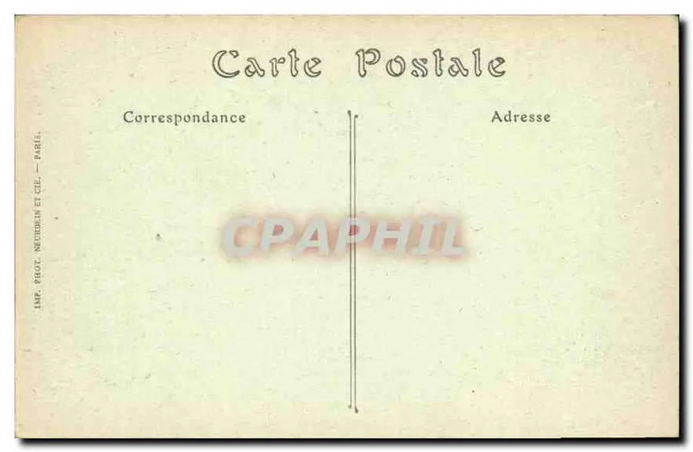 Katedra w Chartres — Façade occidentale, tympan portalu głównego (XII wiek) — Imp. Piot, Paryż - Rewers