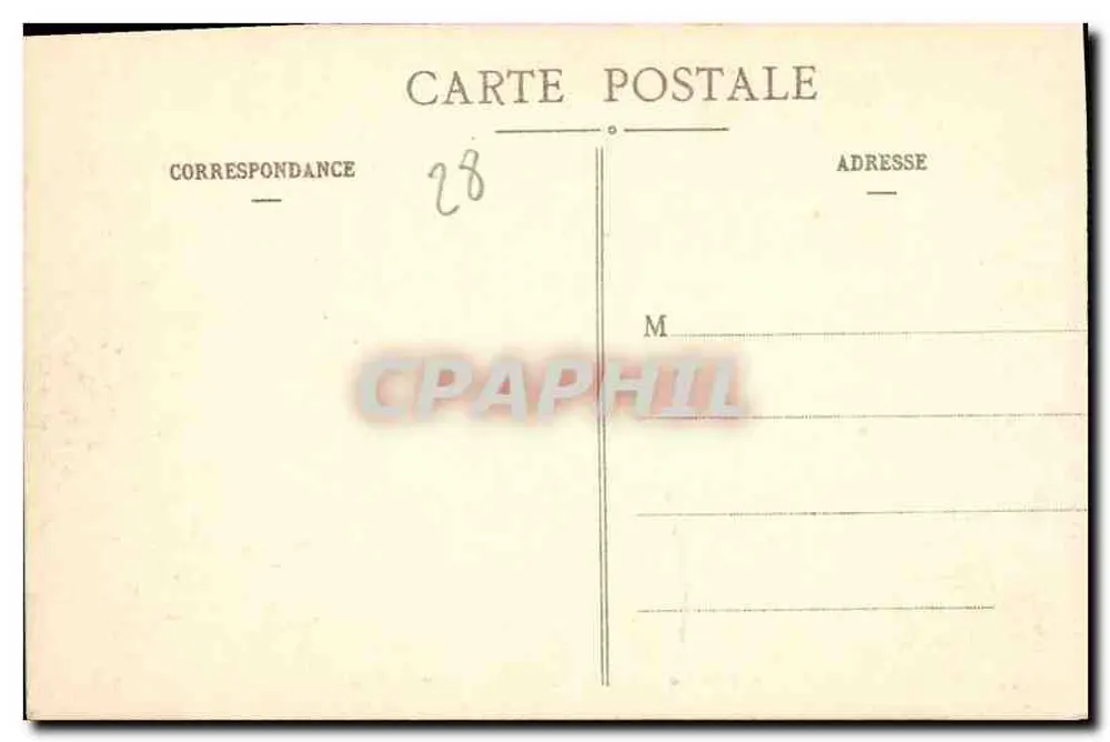 Catedral de CHARTRES — Portal Real — Cn. Fourault, editor, Dreux, n° 162 - Verso