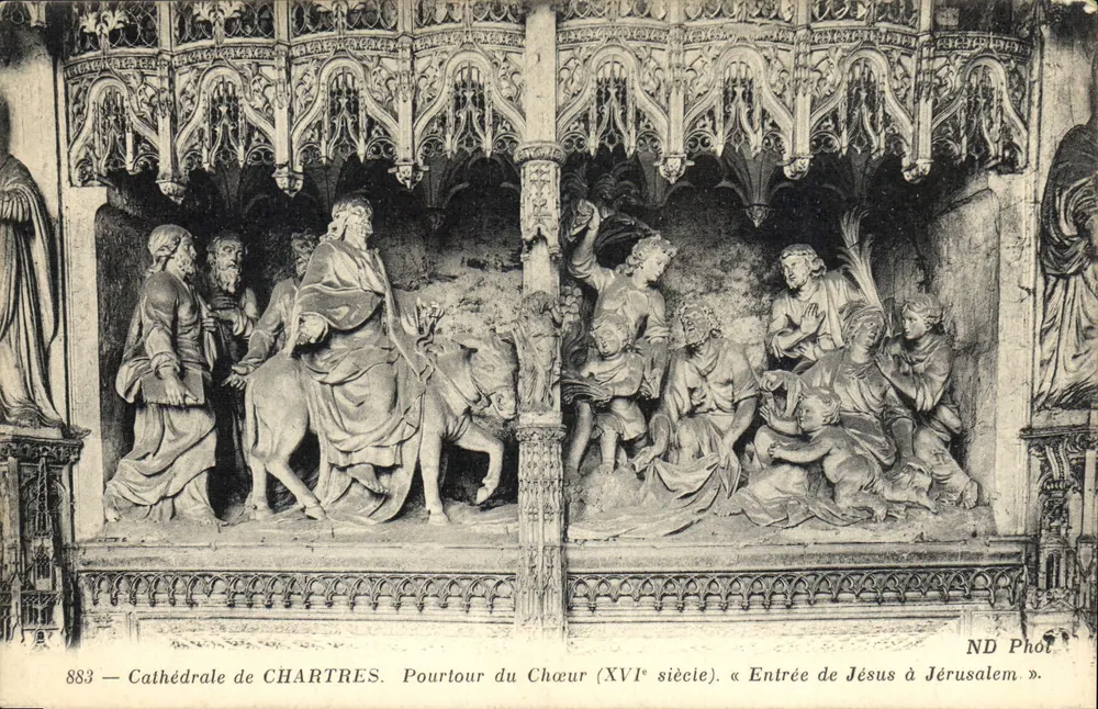 Kathedrale von Chartres — Poutour des Chors (16. Jahrhundert). « Einzug Jesu in Jerusalem » — ND Phot. - Vorderseite