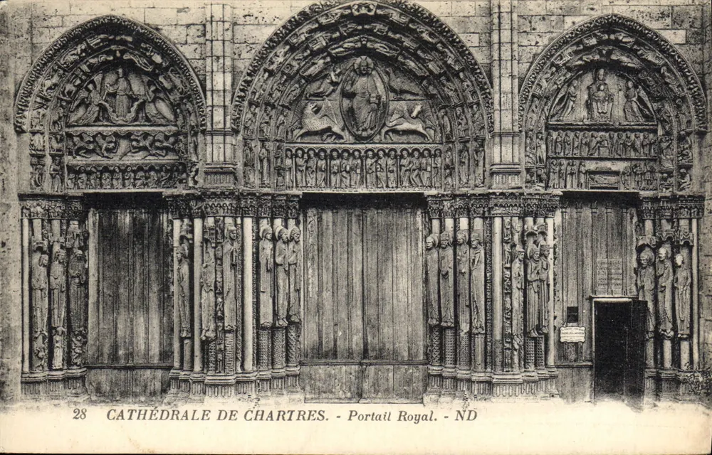 Catedral de Chartres — Portal Real — ND - Anverso