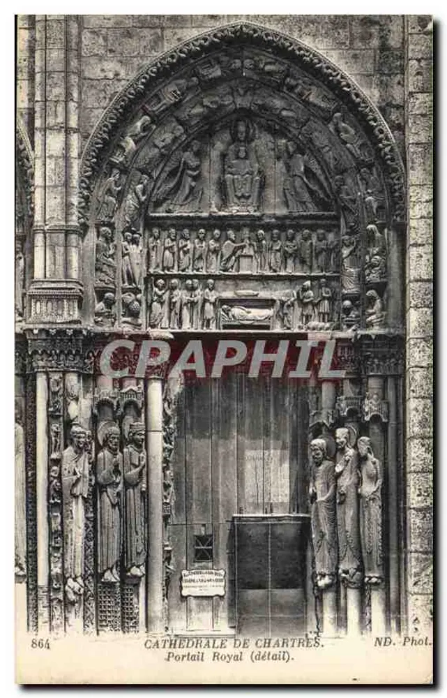 Kathedrale von Chartres — Königlicher Portal (Detail) — ND. Phot. - Vorderseite