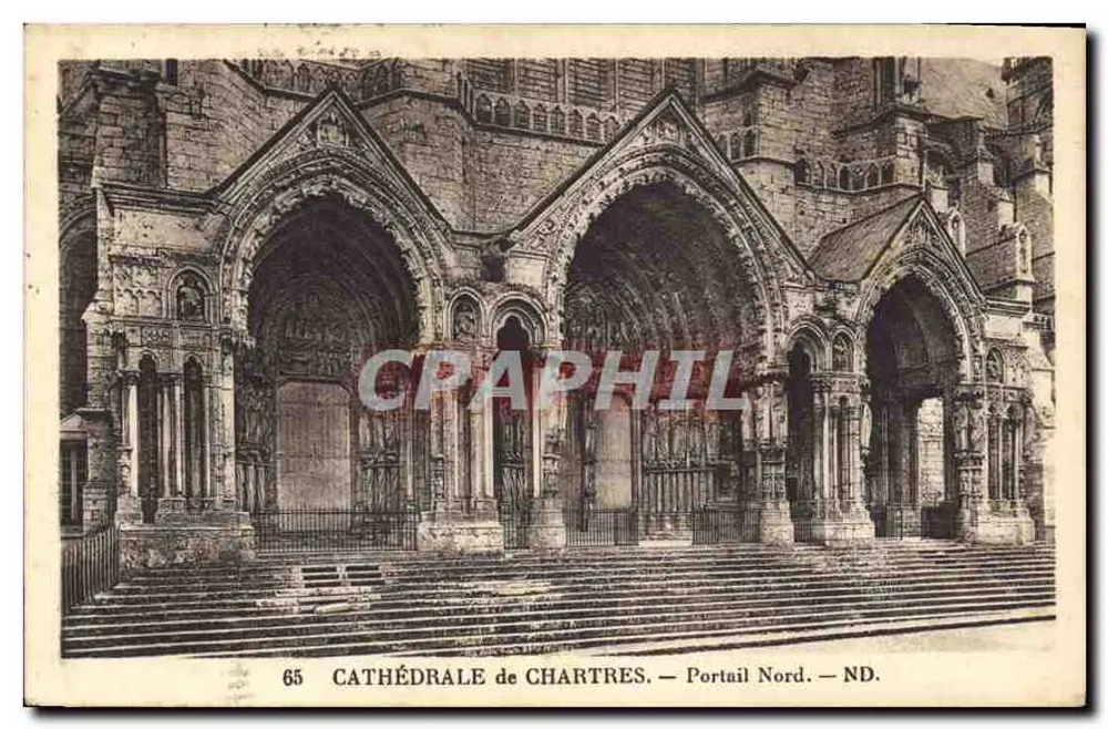 Kathedrale von Chartres — Nordportal — ND. - Vorderseite