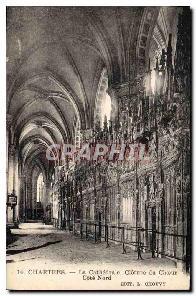 Chartres — Die Kathedrale. Schließung des Chors auf der Nordseite — Verlag L. Chouvy - Vorderseite