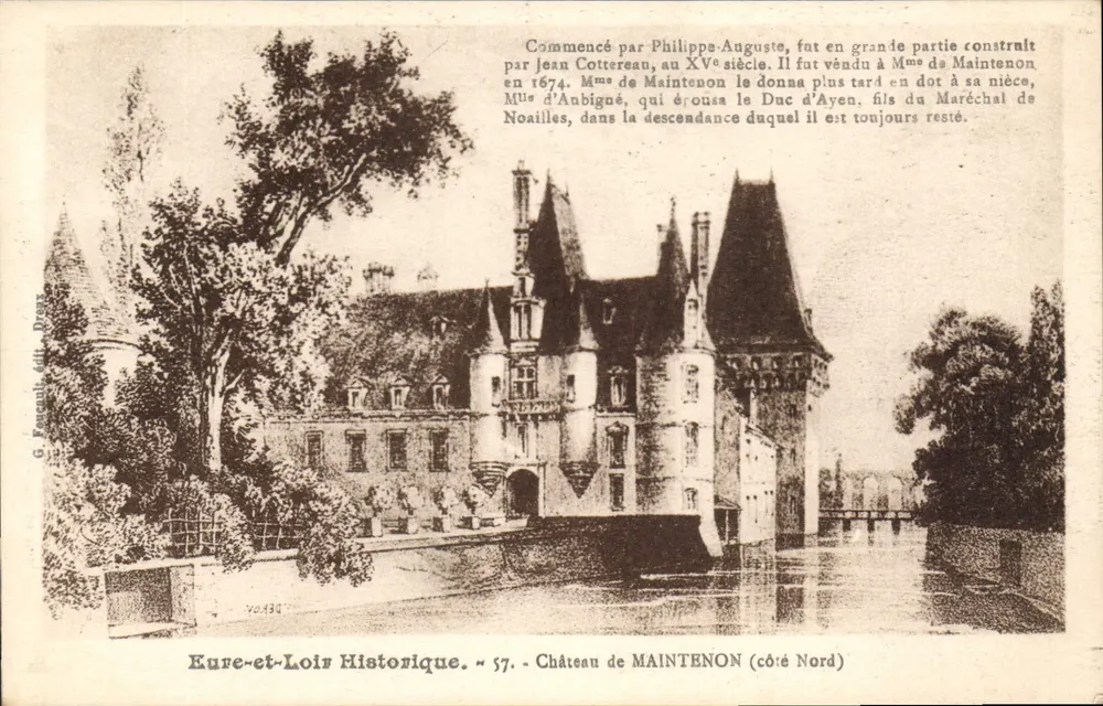 Schloss Maintenon (Nordseite) — Eure-et-Loir Historique n°57 — G. Fasenault, Verleger - Vorderseite