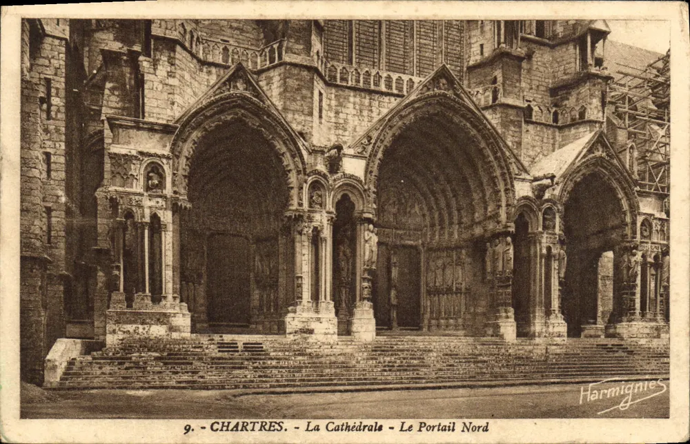 Chartres - Die Kathedrale - Der Nordportal — Harmignies, n°9 - Vorderseite
