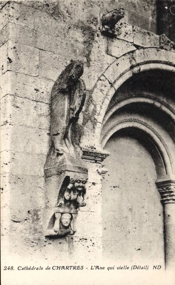 Kathedrale von CHARTRES - Das alte Esel (Detail) - ND - Vorderseite